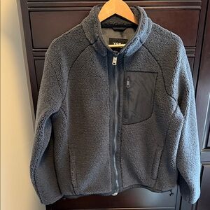 Abercrombie & Fitch Men's Charcoal Fleece Zip-Up